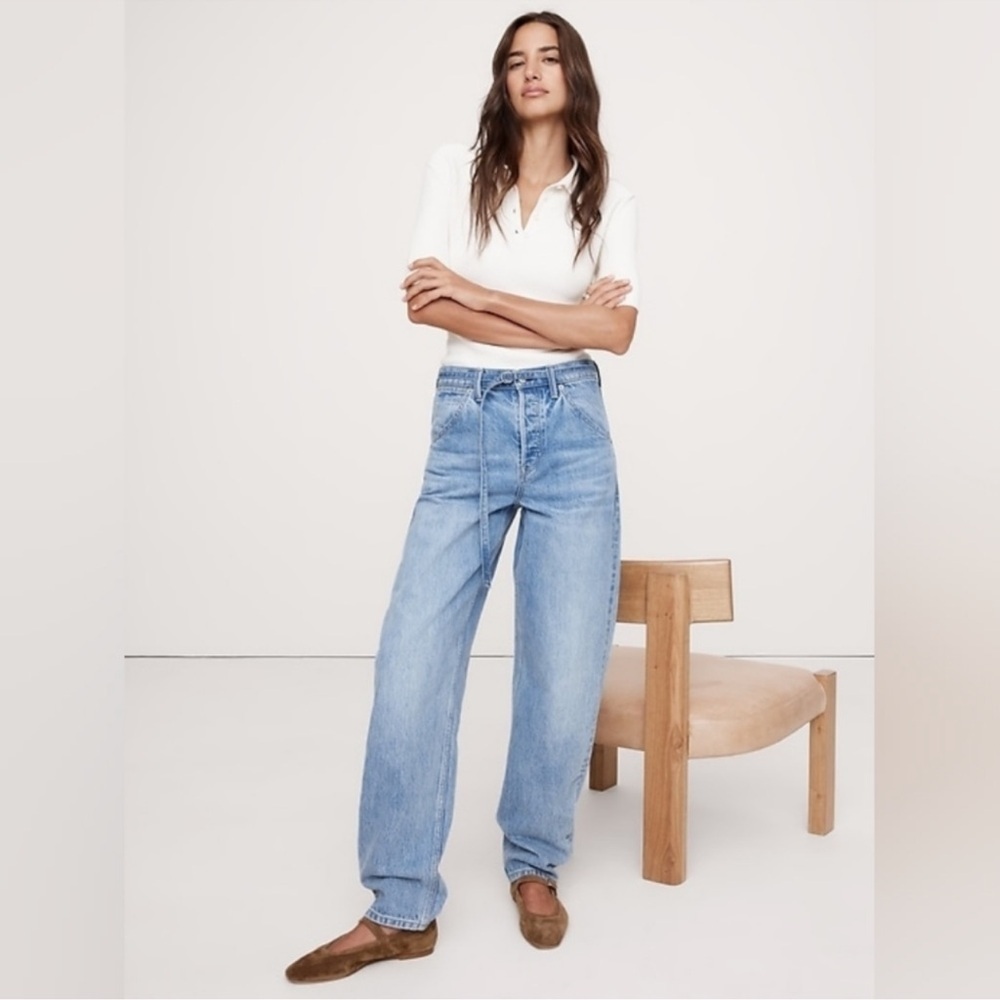NWT! Banana Republic High- Rise Rigid Bow Jean - Size 27 🩷 515075